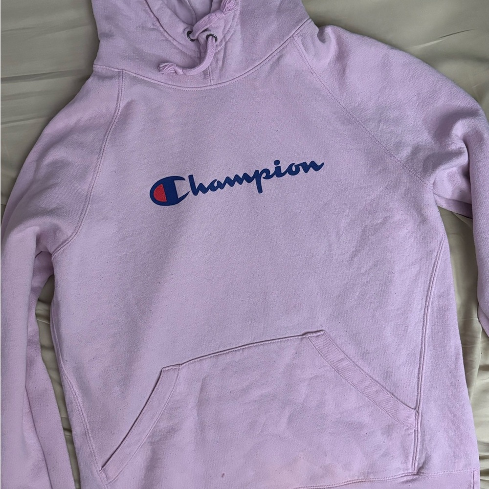 Champion Light Pink Athletic Hoodie
